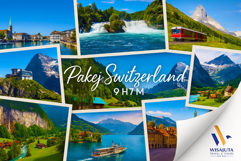 Pakej Switzerland 9H7M dengan pemandangan ikonik seperti Zurich, Rheinfall, Mount Titlis, Lake Thun, Lauterbrunnen, Grindelwald, Zermatt Matterhorn dan Bern Old Town.